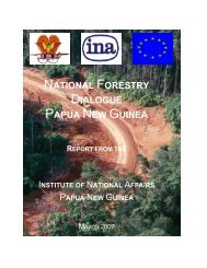 national forestry dialogue papua new guinea - PNG Institute of ...