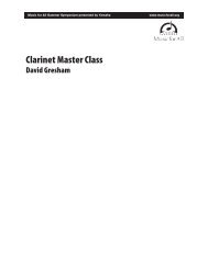 Clarinet Master Class - Music for All