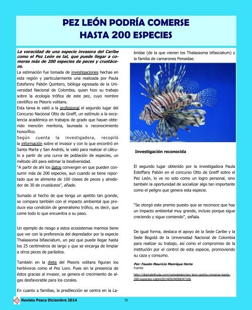 Revista Pesca diciembre 2014