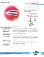 Digi AnywhereUSB Network-Enabled USB Hub - Datasheet