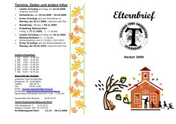 Elternbrief 10 - Herbst 2009 - Johannes-Tews-Grundschule