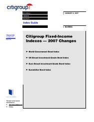 Citigroup Fixed-Income Indexes â 2007 Changes - The Yield Book