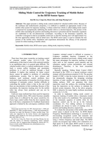 Sliding Mode Control for Trajectory Tracking of Mobile Robot in the ...