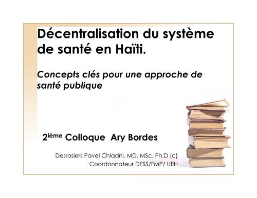 DÃ©centralisation du systÃ¨me de santÃ© en HaÃ¯ti.