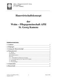 Hauswirtschaftskonzept der Wohn â Pflegegemeinschaft APH St ...