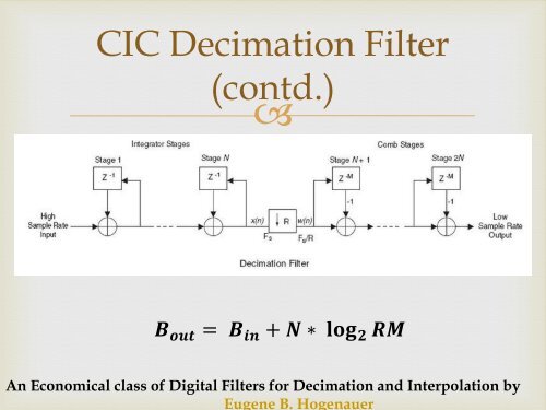 Delta-Sigma Modulators and Decimation Filters