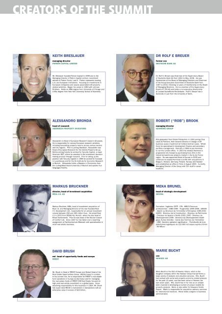 creators of the summit - Global Real Estate Institute