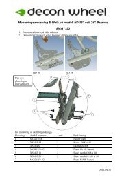 Monteringsanvisning E-Walk på modell HD 16” och 24 ... - Decon
