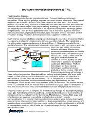 Structured Innovation Empowered by TRIZ - Innovation Management