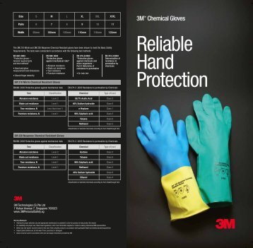 3Mâ¢ 210 Nitrile Chemical Gloves - Mass Technologies Pte Ltd