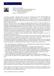 ARTICULO: OPINION TITULO: ELECCIONES DEL PODER ...