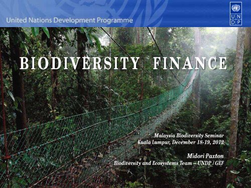 BIODIVERSITY FINANCE - NRE