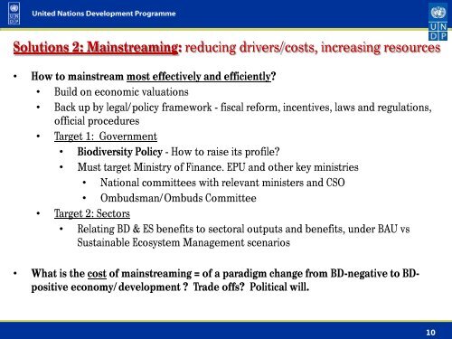 BIODIVERSITY FINANCE - NRE