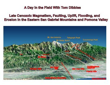 Late Cenozoic Magmatism, Faulting, Uplift, Flooding, Erosion in the ...