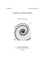 Equations diffÃ©rentielles - LPP