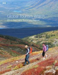Global Tourism Watch: Germany Summary Report - Canadian ...