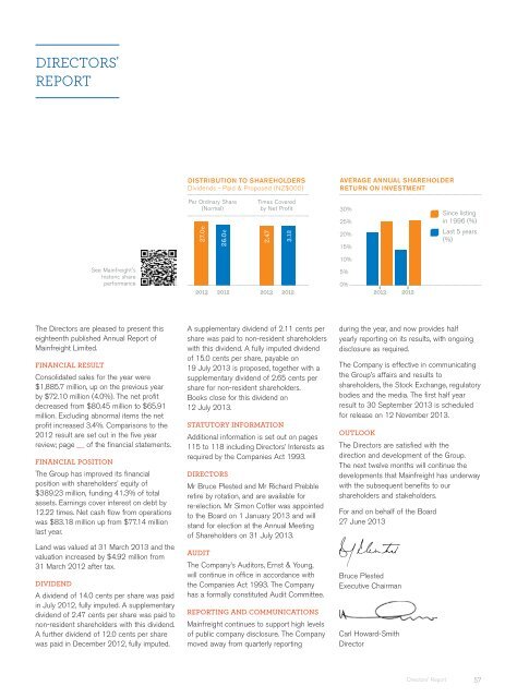 Annual Report 2013 - Mainfreight