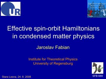 Effective spin Hamiltonians in condensed-matter physics