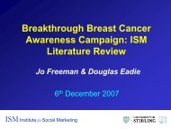 Presentation slides about the literature review - Cancer Research UK