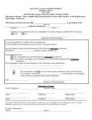 Field Trip Consent Form - Pleasant Valley High School Bands