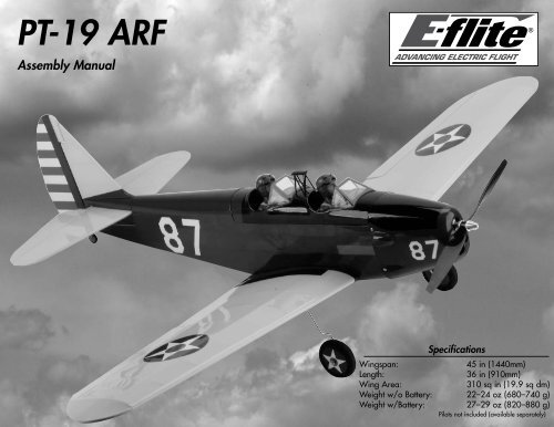 PT-19 ARF Assembly Manual - E-flite