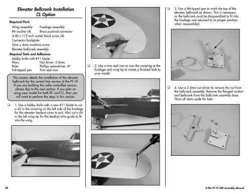 PT-19 ARF Assembly Manual - E-flite