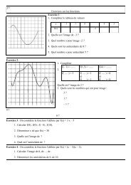 Exercices sur les fonctions - Math'ambouille