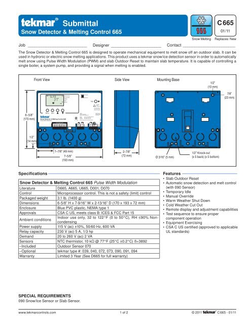 Tekmar Wiring Diagram - Complete Wiring Schemas