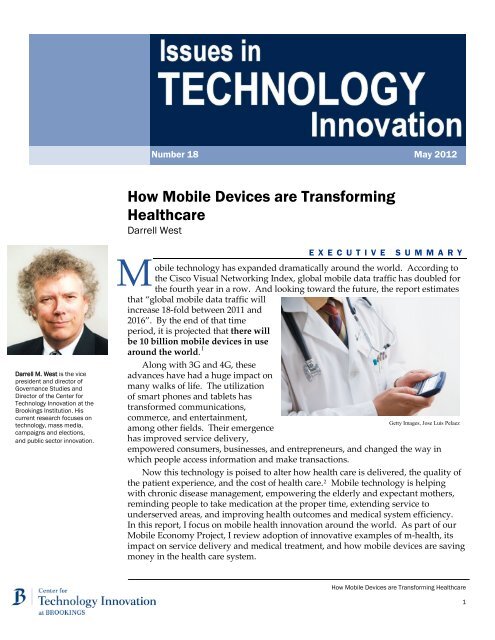 How Mobile Devices are Transforming Healthcare - Brookings ...
