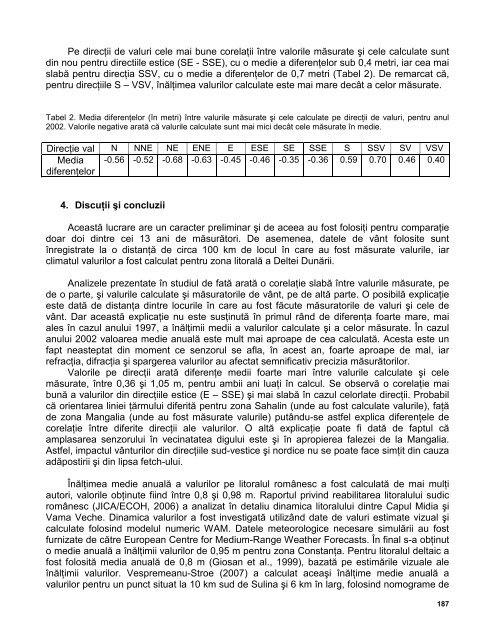 Analiza comparativa a datelor de valuri masurate si ... - GeoEcoMar