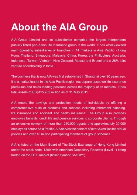 Download Product Brochure - AIA Singapore
