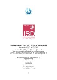 SENIOR SCHOOL STUDENT - PARENT HANDBOOK