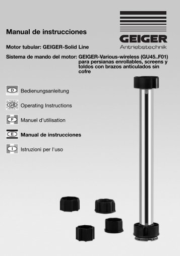 Manual de instrucciones - Geiger Antriebstechnik