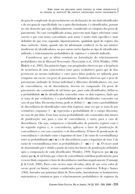 Como podem ser analisados dados pareados de ... - IESC/UFRJ