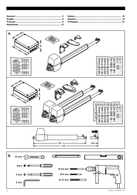 Automatismo para puerta batiente RotaMatic