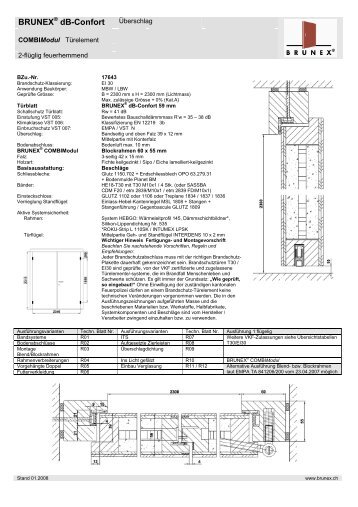 technisches Blatt zu BZU 17643 - Brunex