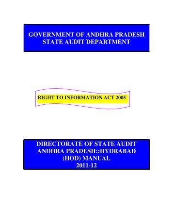 government of andhra pradesh state audit department ... - AP Online