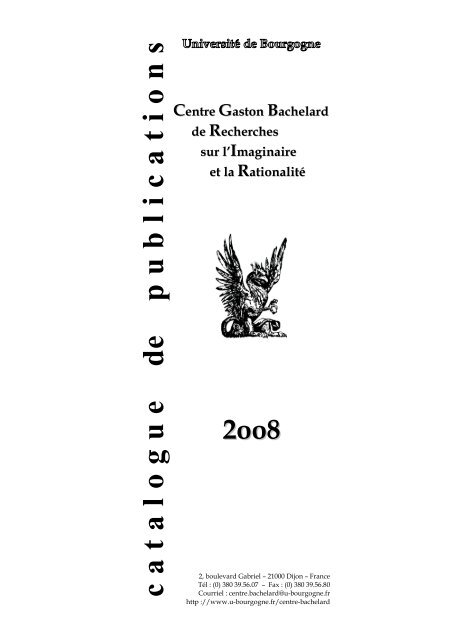 cataloguedepublicatio ns - Association des amis de Gaston Bachelard