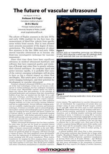 The future of vascular ultrasound - RAD Magazine