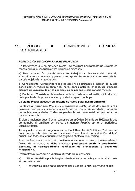 RECUPERACIÓN E IMPLANTACIÓN DE VEGETACIÓN FORESTAL ...