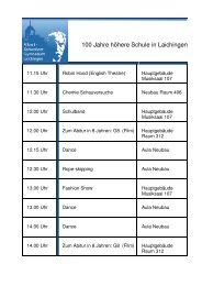 Schuljubiläum Programm - Albert-Schweitzer-Gymnasium Laichingen