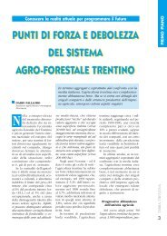 punti di forza e debolezza del sistema agro-forestale trentino - Riviste