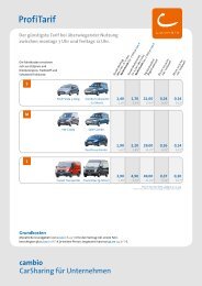 Profi Tarif - cambio CarSharing