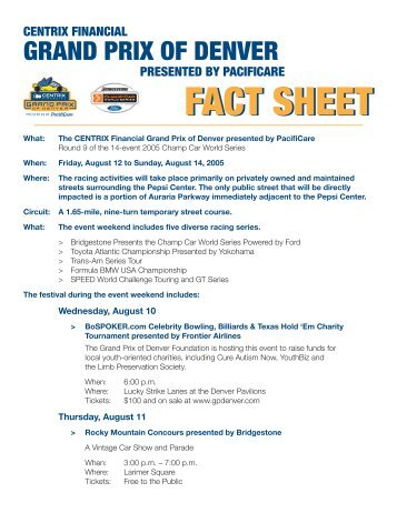 Event fact sheet - The Best Idea Yet