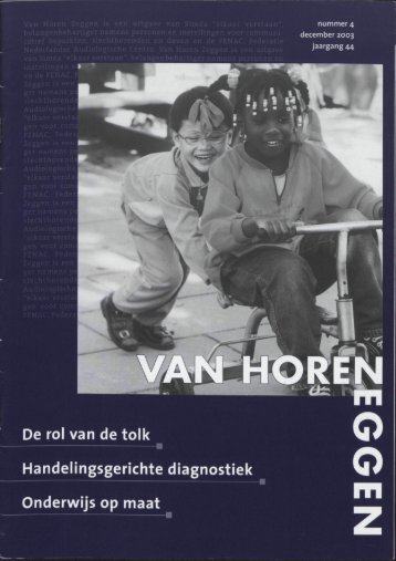 De rol van de tolk Handelingsgerichte diagnostiek ... - Fenac