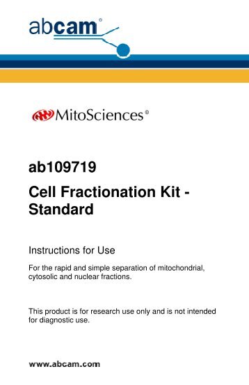 ab109719 Cell Fractionation Kit - Standard - - Abcam