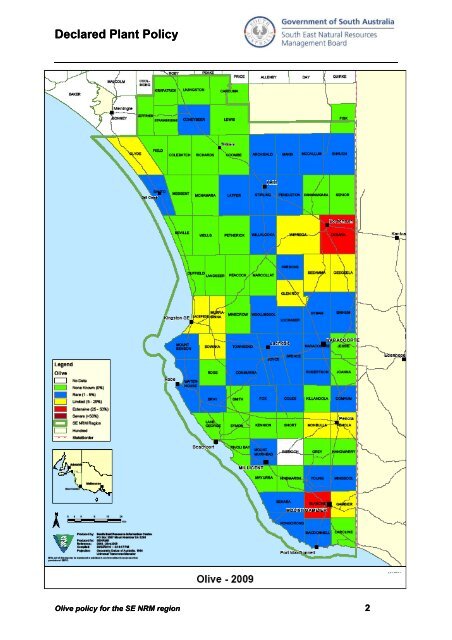 Olive policy - South East Natural Resources Management Board ...