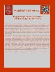 Waggener Class of 1964, 20th Reunion Update, 1984