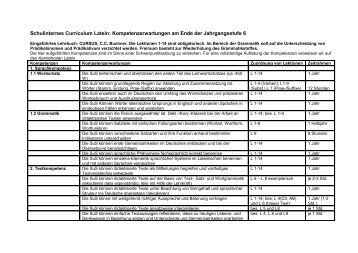 schulinternes Curriculum Latein als PDF