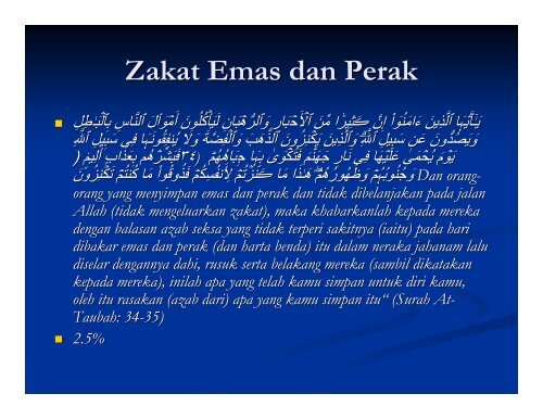 ZAKAT: TUNTUTAN YANG SERING DIALPAKAN